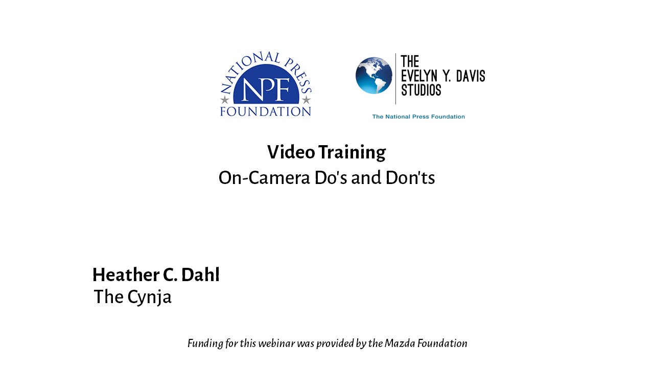 Video Training: On-Camera Do's and Don'ts