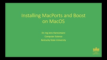 Toolchain Setup - Installing MacPorts and Boost