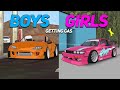 Girls vs boys getting gas in fr legends