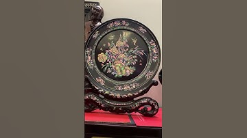 SIÊU PHẨM ĐĨA GƯƠNG XOAY HỒNG ĐIỆP KHẢM ỐC ĐỎ VÀNG CHANH CỰC KỲ ĐẲNG CẤP-097.112.6568.