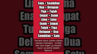 Fakta Unik Jumlah Dua Angka diawali Huruf yang Sama