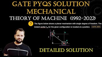 GATE PYQ Mechanical 2004 Solution | GATE TOM PYQ | Velocity Analysis of Mechanisms in Hindi