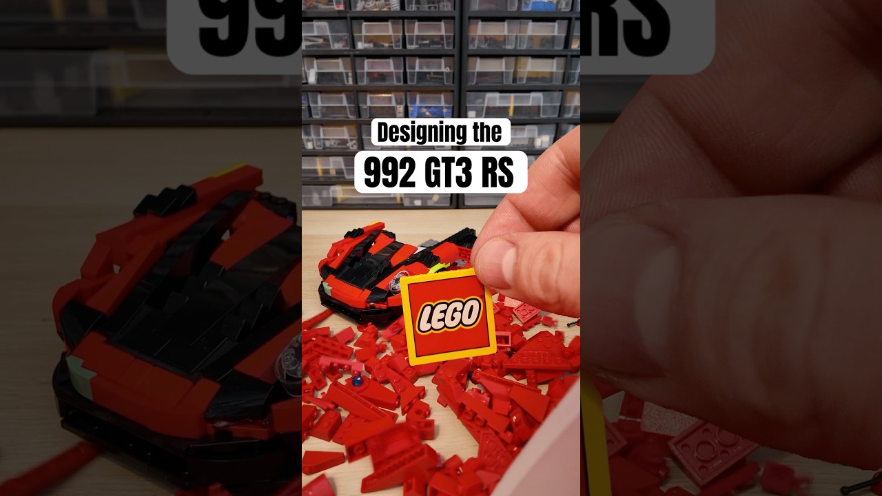 Day 2 of designing the Porsche 911 GT3 RS in Lego! #moc #prototype