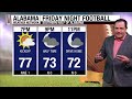 Mostly Dry Weekend, Warmer Next Week: Alabama Forecast for Friday Mid-Morning August 28, 2026