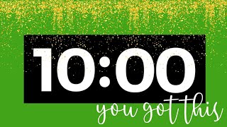 Classroom Digital Timer, March Timer, St. Patrick's Day Timer, Green and Gold