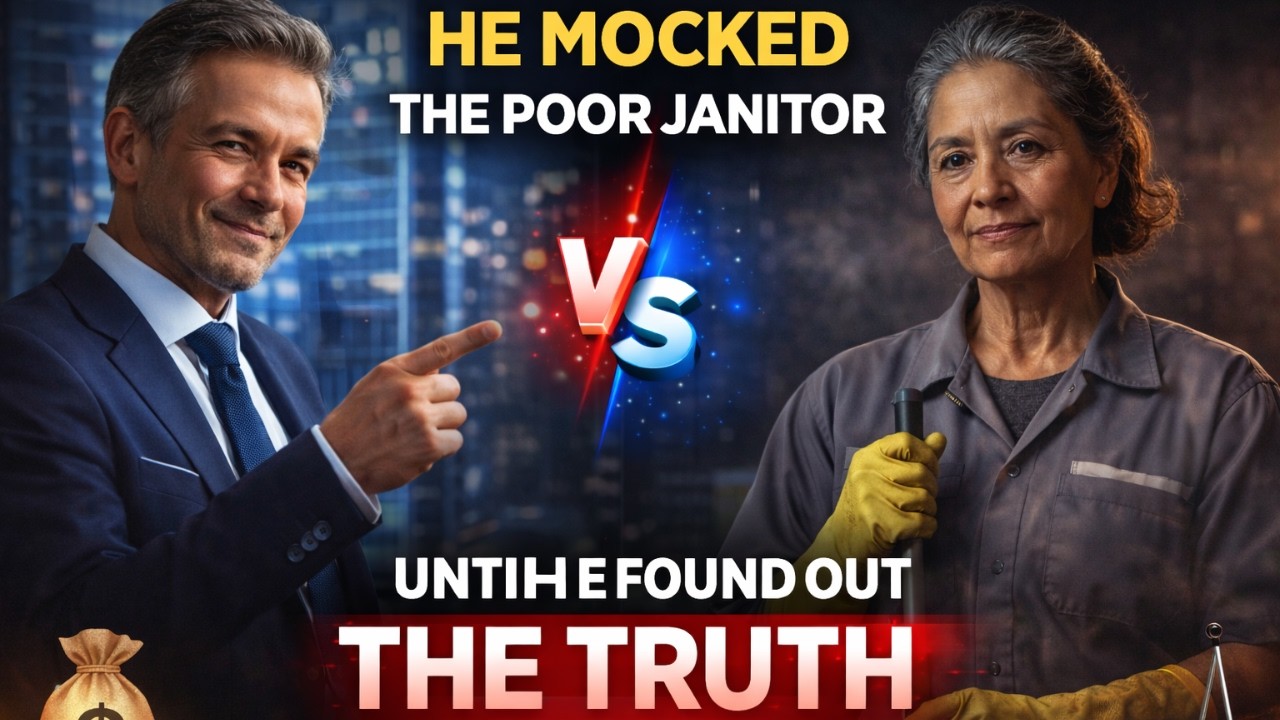 HE LAUGHED AT THE POOR JANITOR — UNTIL HE FOUND OUT WHO SHE REALLY WAS