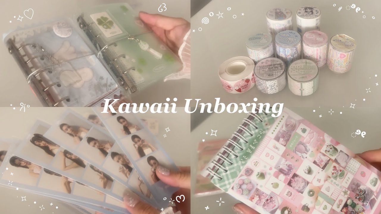 【初投稿】‎♡‧₊˚最近の可愛い購入品紹介⋆˚𝜗𝜚˚⋆｜Kawaii unboxing #1 ｜開封動画｜SHEIN｜購入品｜雑貨｜シール｜ダイアリー｜手帳デコ｜ILLIT｜かわいい｜グッズ収納