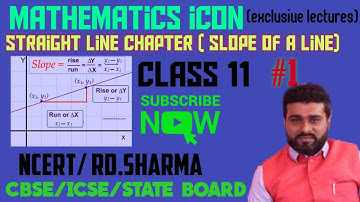 Straight line chapter|| slope of line|| class 11|| lecture 1|| concept & problem solving||ncert /RD