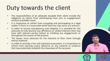 Lecture 04 : Dos and Don’ts for Legal Practitioners #CH26SP #swayamprabha