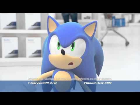 Progressive Ad Featuring Sonic the Hedgehog