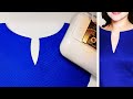 How to cut and sew a beautiful and fancy neckline