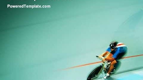 Track Cycling PowerPoint Template by PoweredTemplate.com