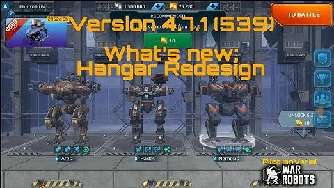 War Robots - Test Server Version 4.7.1 (539) Hangar Redesign