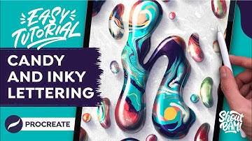 Procreate - How to create Candy and Inky Lettering Effects (+Freebie)