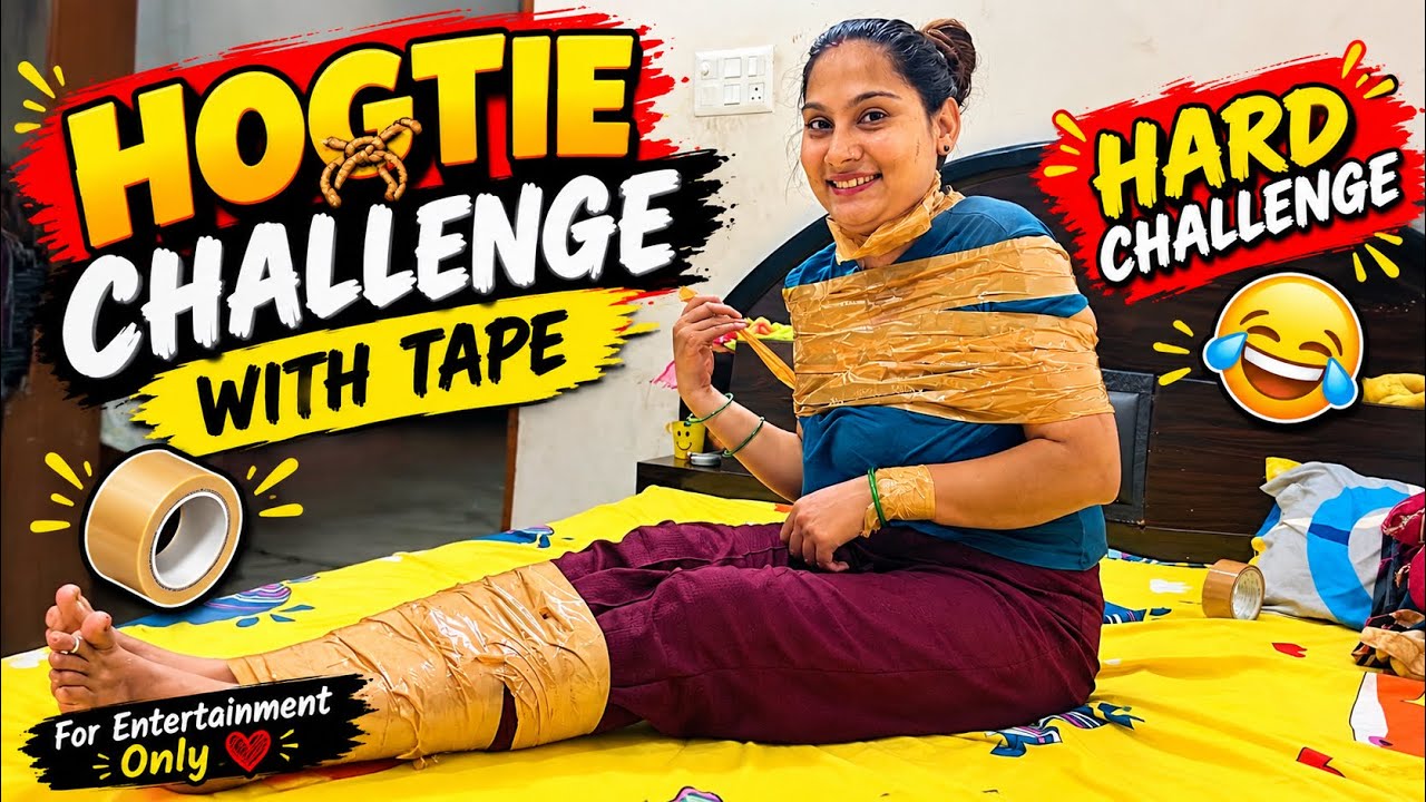 Hogtie challenge with a tape || #hogtiechallange #hogtie #challenge 