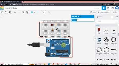 menyalakan lampu dengan push button-tinkercad