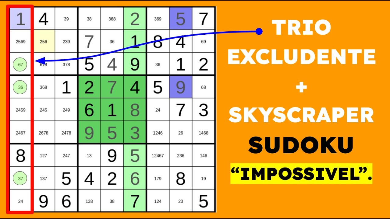JOGO RÁPIDO - SUDOKU NÍVEL DIFÍCIL. Dicas de como jogar SUDOKU através de  soluções passo a passo. 