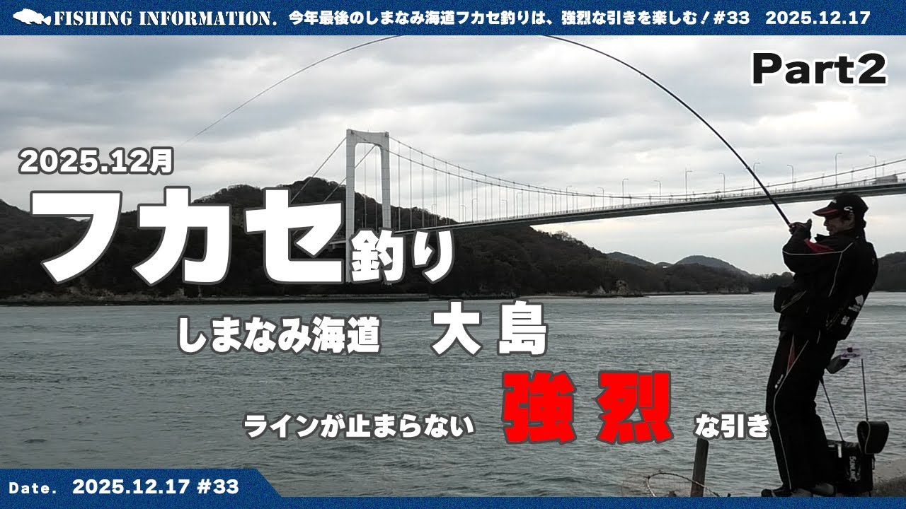 年末最後のしまなみ海道フカセ釣りは、ラインが止まらない強烈な引きに翻弄される 後編/part.2 ＃33　2025.12.17