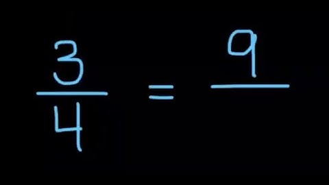 Equivalent Fractions Worked Example: 3/4 = 9/?