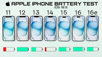 iPhone 16e vs 16 vs 15 vs 14 vs 13 vs 12 vs 11 - iOS 18.5 BATTERY Life DRAIN Test 🥵