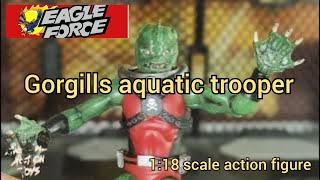 Eagle 🦅 Force Vs Riot - Gorgills, Crimson Moon aquatic trooper 1:18 scale action figure. very nice!