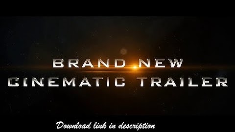 Free Cinematic Trailer Experiment After Effect Project