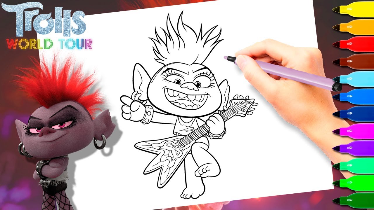 Trolls World Tour Coloring Pages Queen Barb Xcolorings Com - Reverasite