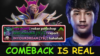 Mid Invoker Inyourdream is back with a good comeback - Inyourdream Invoker continue grinding Dota 2
