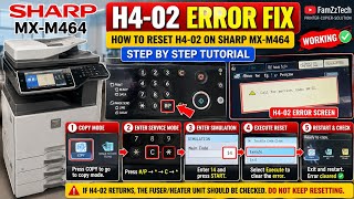Sharp MX-M464 H4-02 Error Fix | How to Reset H4-02 Fuser Error