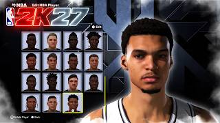 Victor Wembanyama Face Creation in NBA2K27! Best Face Creation in NBA2K27!