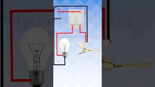 Very easy To switch one bulb one Fan wiring #point wiring #shorts #ytshorts #viral