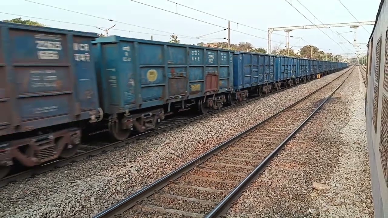 BOXN Wagon goods with leading Loco Bilaspur wag9's twins 