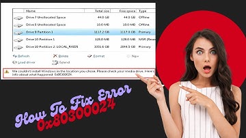 How To Fix Error 0x80300024 | We Couldn