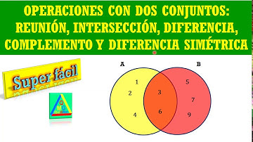 OPERACIONES CON CONJUNTOS - REUNIÓN, INTERSECCIÓN, DIFERENCIA Y COMPLEMENTO -  APRENDO EN CASA