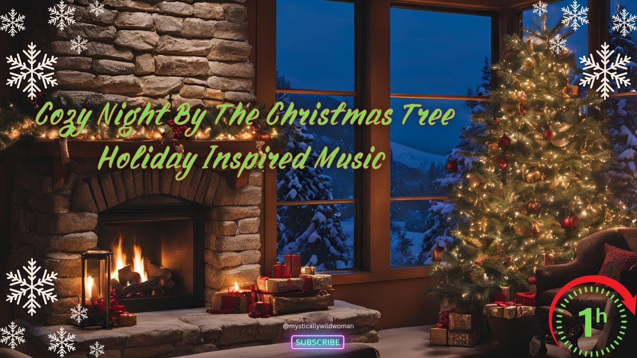 1 Hour Cozy Night By The Tree Christmas Holiday Music YouTube