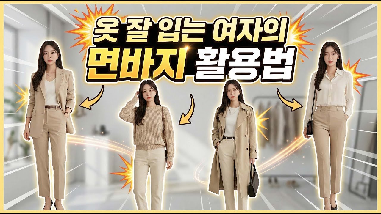 바지 핏이 안 예뻐서 고민이라면? 실패 없는 여자 면바지 스타일링 공식 (🎧듣는 블로그)
