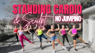 35 MIN NO JUMPING Standing Cardio // with STANDING Lower Body Sculpt // NO REPEATS Wealth