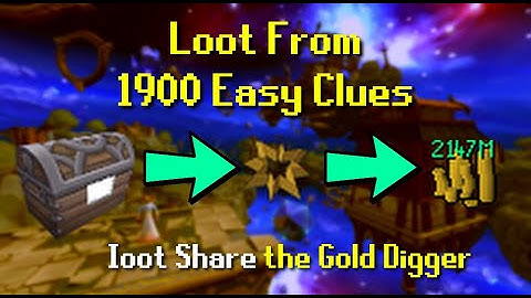Loot from 1900 Easy Clues - Road to Gold Digger Finale