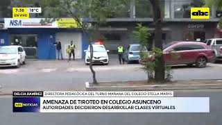 Amenaza de tiroteo en colegio Asunceno