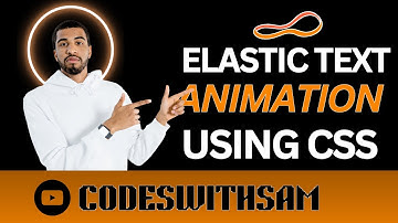 How To Create Elastic Text Animation Using CSS | Codeswithsam #coding #programming #developer #css