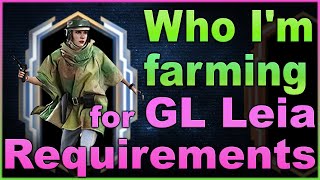 GL Rebel Leia Requirements -- SPECULATION of what you may need to FARM -- It's not going to be easy!