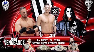 Megastar LA Knight VS. The Icon Sting With Special Guest Referee Ring General Gunther #wwe