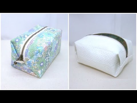 ファスナーポーチの作り方 キャラメルポーチ 18cmファスナー使用 How