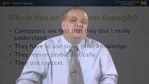 Lecture 9 — Parts of Speech - Natural Language Processing | University of Michigan