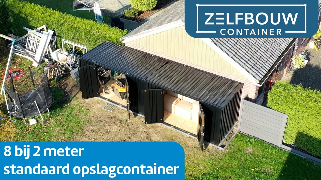 8 bij 2 meter standaard opslagcontainer
