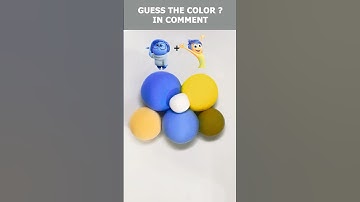 Guess What Color Mixed Emotions Make?👉Joy + Sadness #satisfying #colormixing #viralvideo #insideout