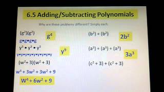 6.5 adding polynomials part 1