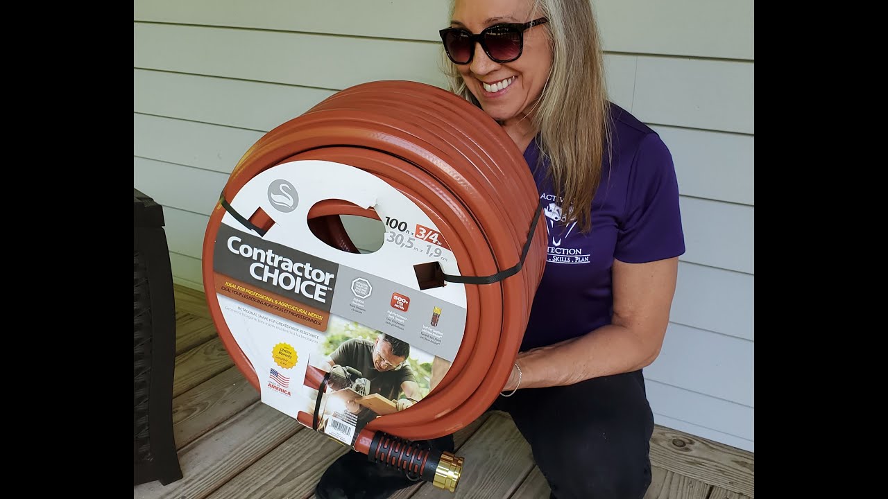 Contractor CHOICE Water Hose | Heavy Duty Professional Weight 100' x 3/4" | KimTownselYouTube