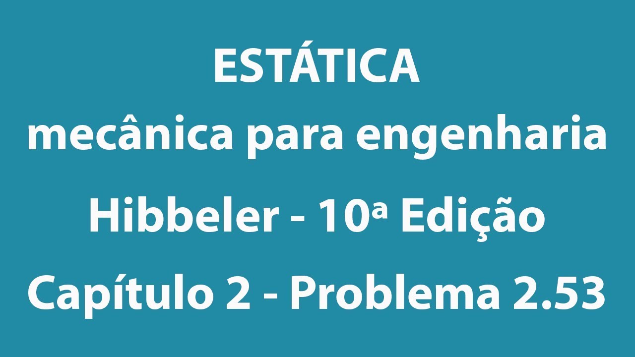 Estática mecânica para engenharia - Hibbeler - 10ª Edição - Capítulo 2 - Problema 2.53