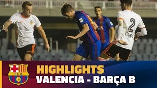[HIGHLIGHTS] FUTBOL (2AB):  València Mestalla - FC Barcelona B (0-4)